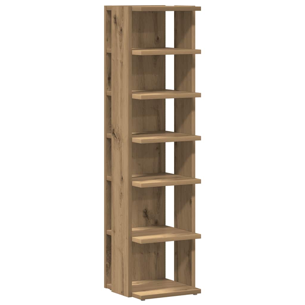 Vidaxx Schuhschrank 28x27x102 cm, handgefertigtes Holz, handwerklich eichenfarben
