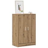 VidaXL Schuhschrank 60x35x92 cm aus handgefertigtem Holz, handwerkliche Eichenfarbe