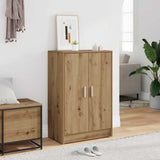 VidaXL Schuhschrank 60x35x92 cm aus handgefertigtem Holz, handwerkliche Eichenfarbe
