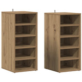 Vidaxx Schuhschränke 2 Stück 32x35x70 cm handgefertigtes Holz aus handwerklicher Eiche
