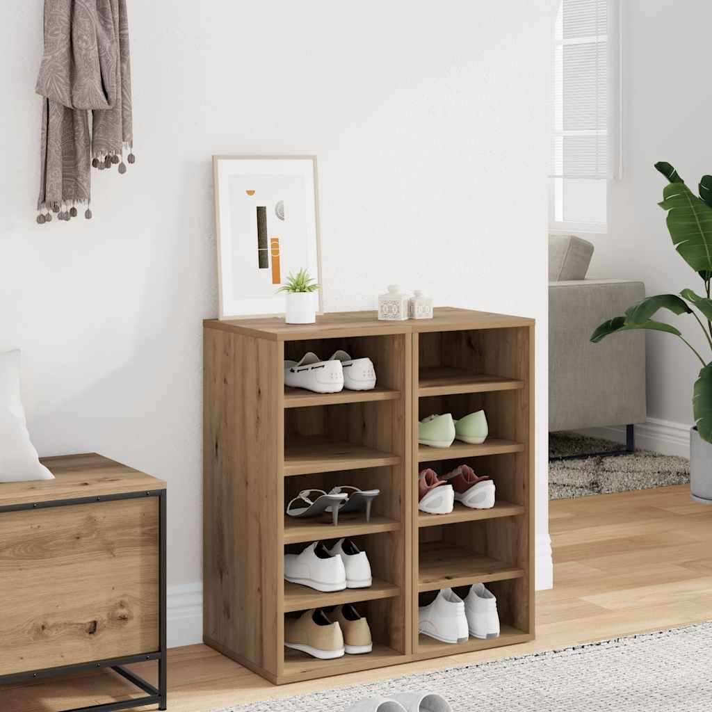 Vidaxx Schuhschränke 2 Stück 32x35x70 cm handgefertigtes Holz aus handwerklicher Eiche
