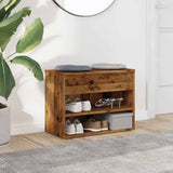 VidaXL Schuhbank 60x30x45 cm handgefertigtes Holz, altholzfarben