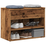 VidaXL Schuhbank 60x30x45 cm handgefertigtes Holz, altholzfarben