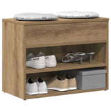 VidaXL Schuhbank 60x30x45 cm, handgefertigtes Holz, handwerkliche Eichenfarbe