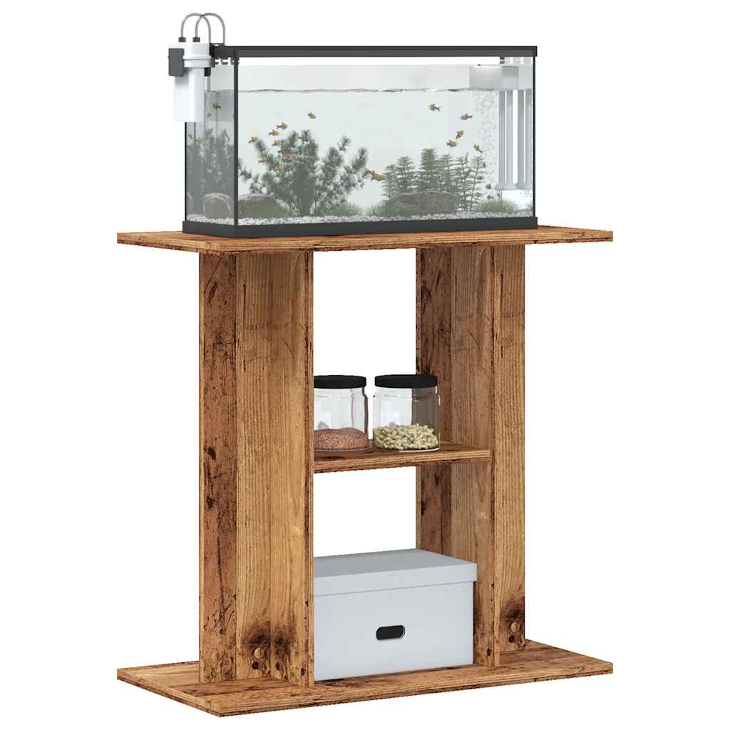 Estándar de Aquarium Vidaxl 60x30x60 cm de madera procesada de madera vieja