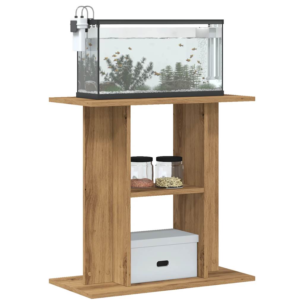 Vidaxl Aquarium Standard 60x3X60CM veraarbechte Holz Kameranal Oakfaarf