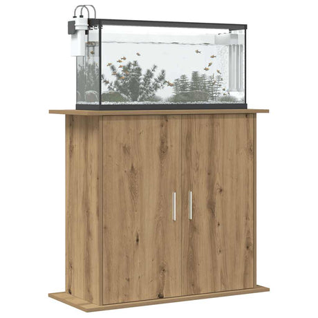 Vidaxl aquariumstandaard artisan eikenhout 81x36x73 cm bewerkt hout