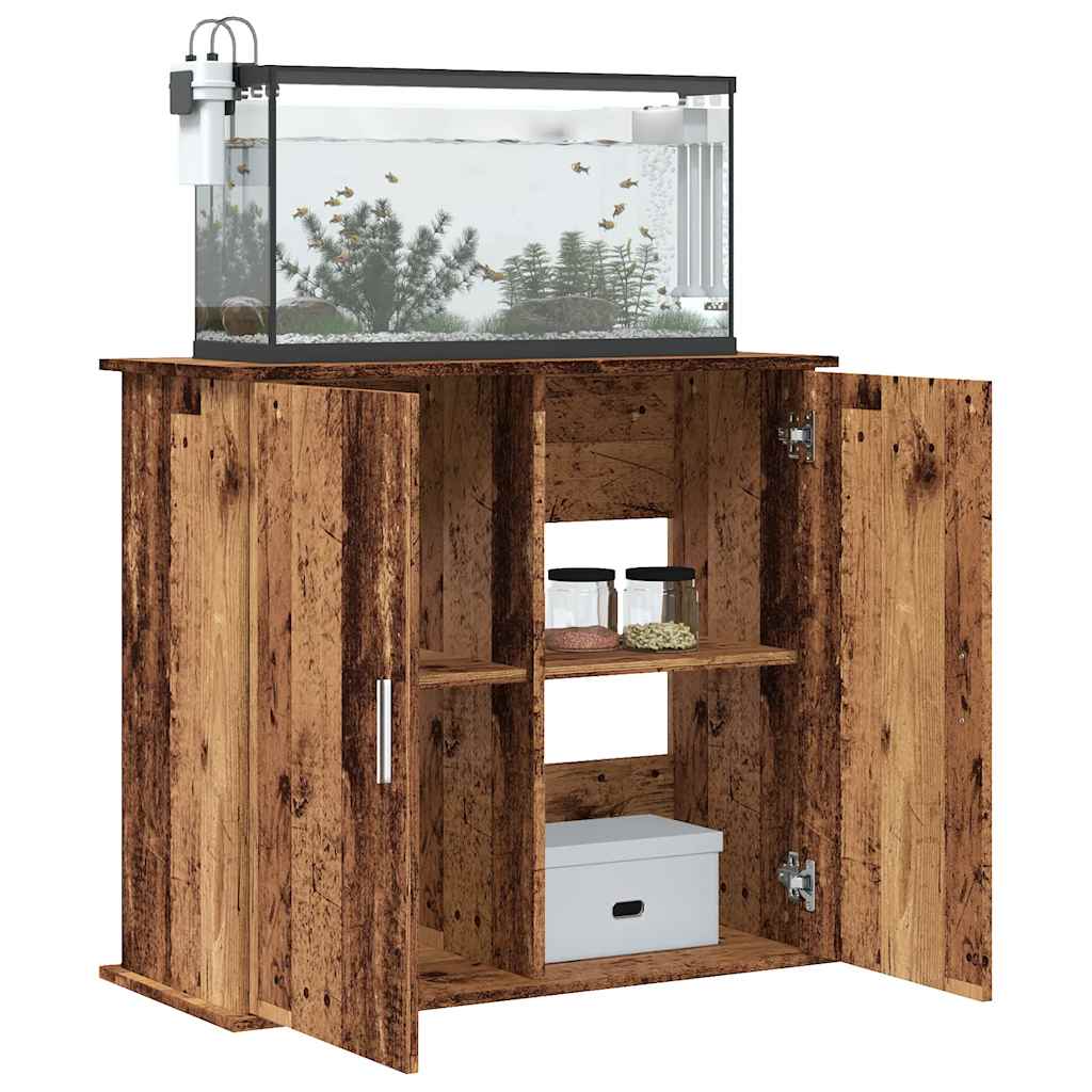 Vidaxl Aquarium Standard 81x36x73 cm bearbetat trä gammalt trä färgat