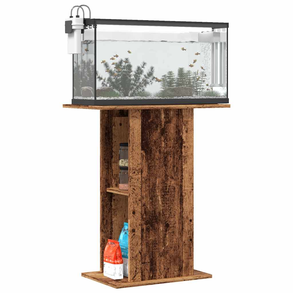 Vidaxl Aquarium Standard 36x60.5x72.5 cm Forarbejdet træ gammel træ farvet