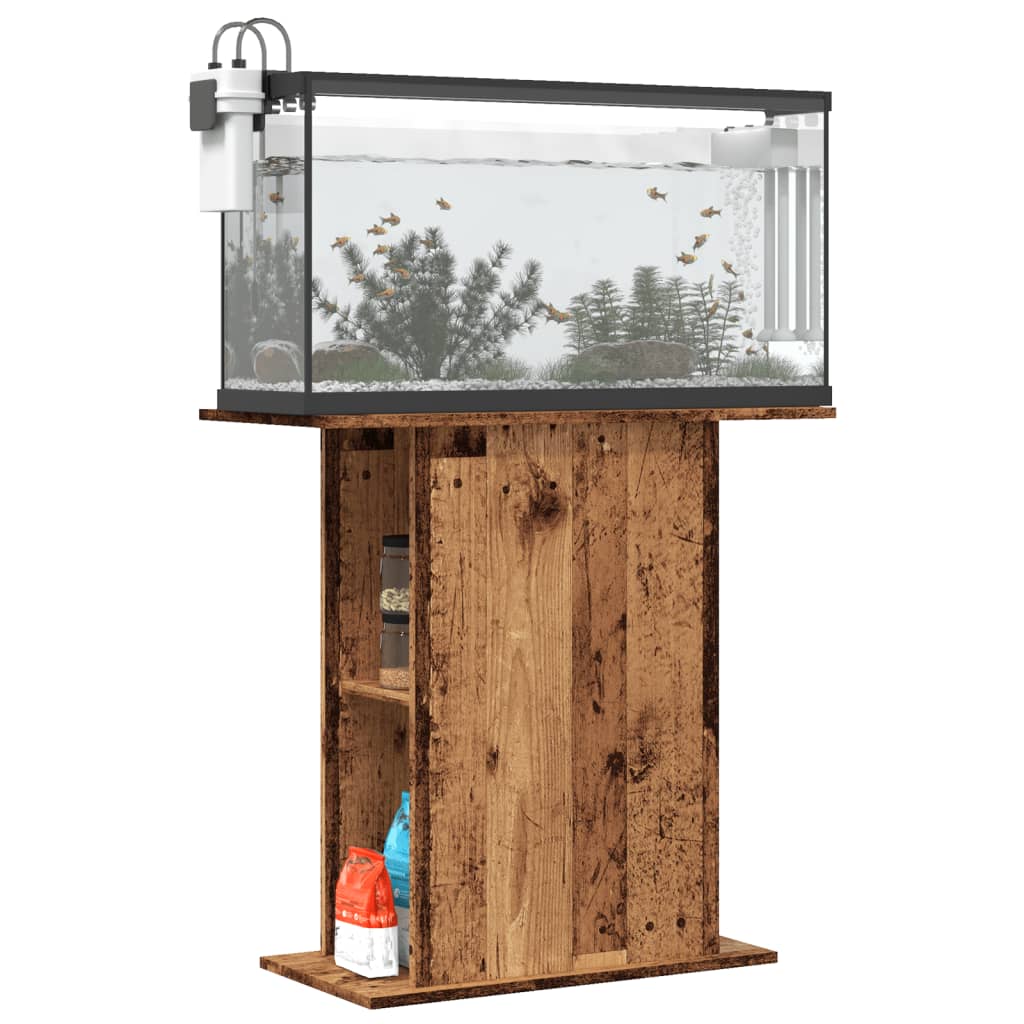 Vidaxl Aquarium Standard 36x7xx72.5 CM verschafft Holz alt Holzaarf