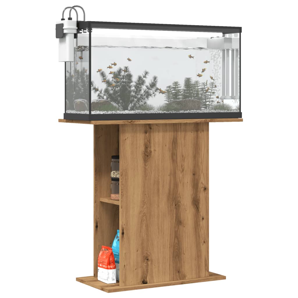 Vidaxl Aquarium Standard 36x75x72.5 Cm Oak artigianale trasformato in legno