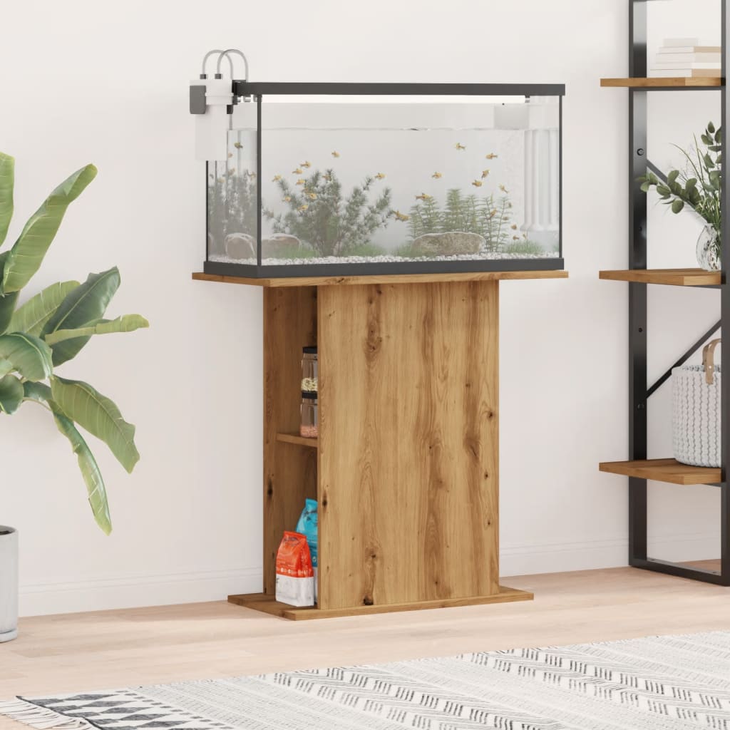 Vidaxl Aquarium Standard 36x75x72.5 Cm Oak artigianale trasformato in legno