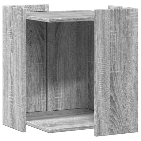 Vidaxxl Katzentoilette, 42 x 42 x 51 cm, lackiert in der Farbe Sonoma-Eiche in der Farbe Grau