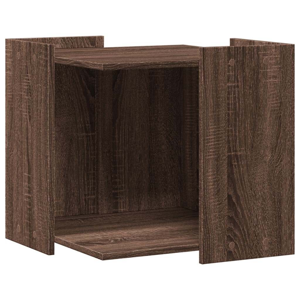 Vidaxl Cattenbakkast 53x53x51 cm en bois coupé en chêne brun -colore