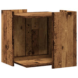 Vidaxl kattenbakkast 53x53x51 cm bewerkt hout oud houtkleurig