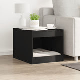 Vidaxx Katzentoilette 47x59x42 cm lackiertes Holz schwarz