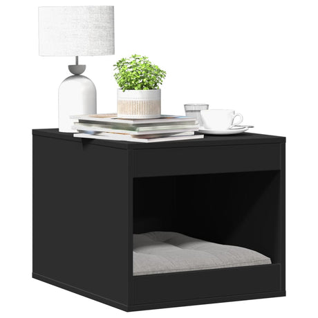Vidaxx Katzentoilette 47x59x42 cm lackiertes Holz schwarz