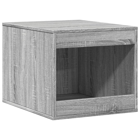 Vidaxxl Katzentoilette 47 x 59 x 42 cm, Holzwerkstoff, Farbe Sonoma-Eiche, Grau