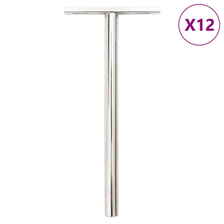 Vidaxx schwebende Regalhalterungen 12 Stück unsichtbar ø10x150 mm Kohlenstoffstahl