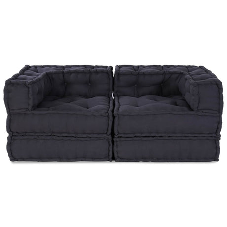 Vidaxl modulair bank 2 pcs antraciet 140 x 70 x 56 cm stof