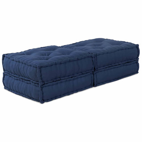 Vidaxl modulair bank 2 pcs indigo 140 x 70 x 36 cm stof
