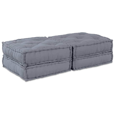 Vidaxl modulair bank 2 pcs grijs 140 x 70 x 36 cm stof