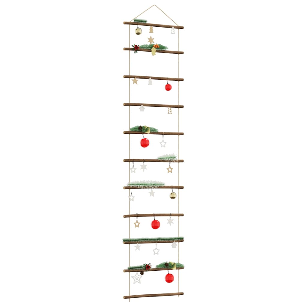 Vidaxl wanddecoratie laddervormig 50x200 cm naturel tak