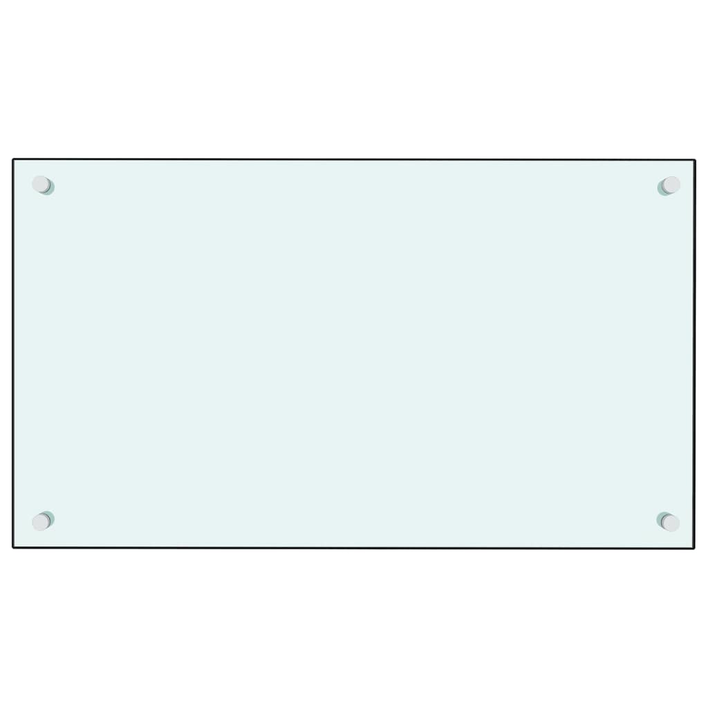 Vidaxl Spate Screens Kitchen 2 St 70x40 cm Verre durci blanc