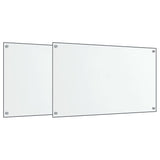 Vidaxl Splash -Hifts Kitchen 2 ST 70x50 cm Härdat glas Transparent