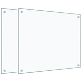 VidaXL Spritzschutz für die Küche, 2 Stück, 70 x 60 cm, gehärtetes Glas, transparent