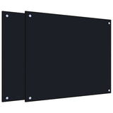VidaXL Küchenspritzschutz 2 Stk. 70x60 cm Hartglas schwarz