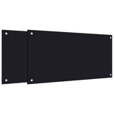 VidaXL Küchenspritzschutz 2 Stk. 80x40 cm Hartglas schwarz