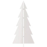 Vidaxl kerstdecoratie kerstboom 59,5 cm massief grenenhout wit