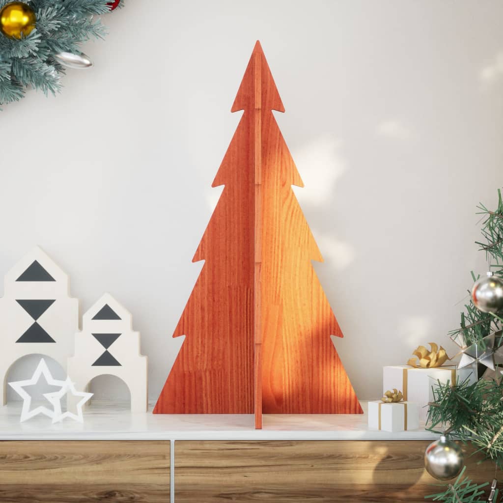 Vidaxx Weihnachtsdekoration Weihnachtsbaum 80 cm massives Kiefernholz, waschbraun