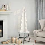 Vidaxx Weihnachtsdekoration Weihnachtsbaum 112 cm massives Kiefernholz weiß