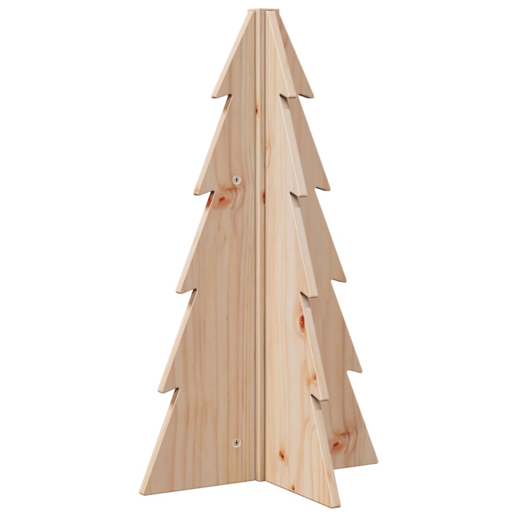 Vidaxl kerstdecoratie kerstboom 69,5 cm massief grenenhout