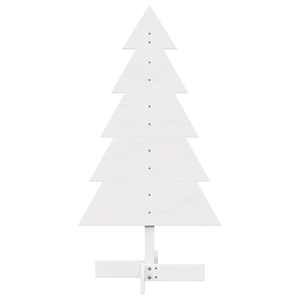 Vidaxl kerstdecoratie kerstboom 100 cm massief grenenhout wit