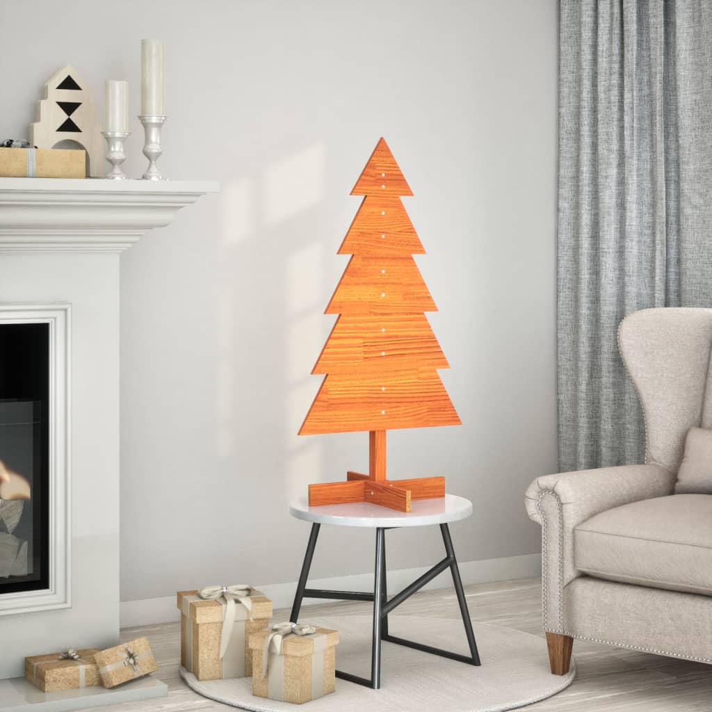 Vidaxx Weihnachtsdekoration Weihnachtsbaum 100 cm massives Kiefernholz, waschbraun