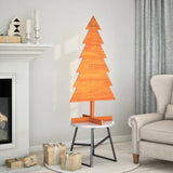 Vidaxx Weihnachtsdekoration Weihnachtsbaum 120 cm massives Kiefernholz, waschbraun