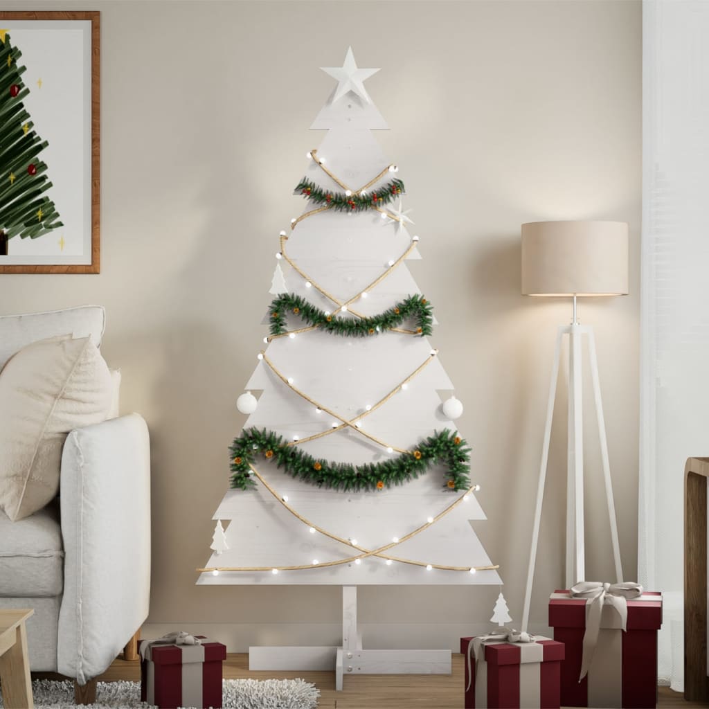 Vidaxx Weihnachtsdekoration Weihnachtsbaum 150 cm massives Kiefernholz weiß
