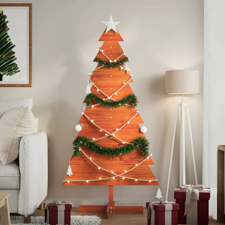 Vidaxx Weihnachtsdekoration Weihnachtsbaum 150 cm massives Kiefernholz, waschbraun