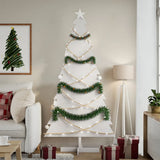 VidaXL Weihnachtsdekoration Weihnachtsbaum 180 cm Kiefer massiv weiß