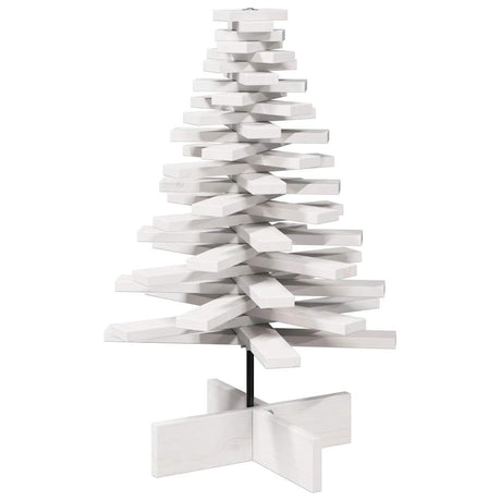 Vidaxx Weihnachtsdekoration Weihnachtsbaum 80 cm massives Kiefernholz weiß