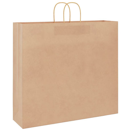 Vidaxl papieren zakken 250 st met hengsels 54x15x49 cm bruin