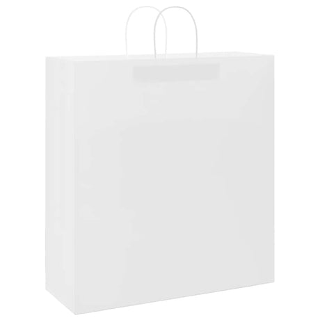 Vidaxl papieren zakken 250 st met hengsels 45x17x48 cm wit