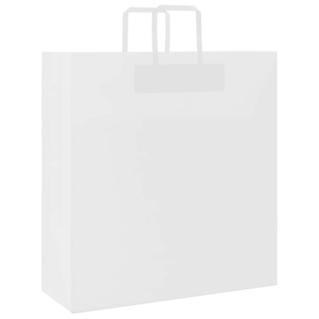 Vidaxl papieren zakken 250 st met hengsels 45x17x48 cm wit
