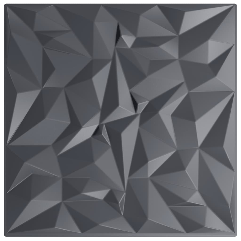 Vidaxx 48 Stück Wandpaneele Amethyst 12 m² 50x50 cm XPS grau