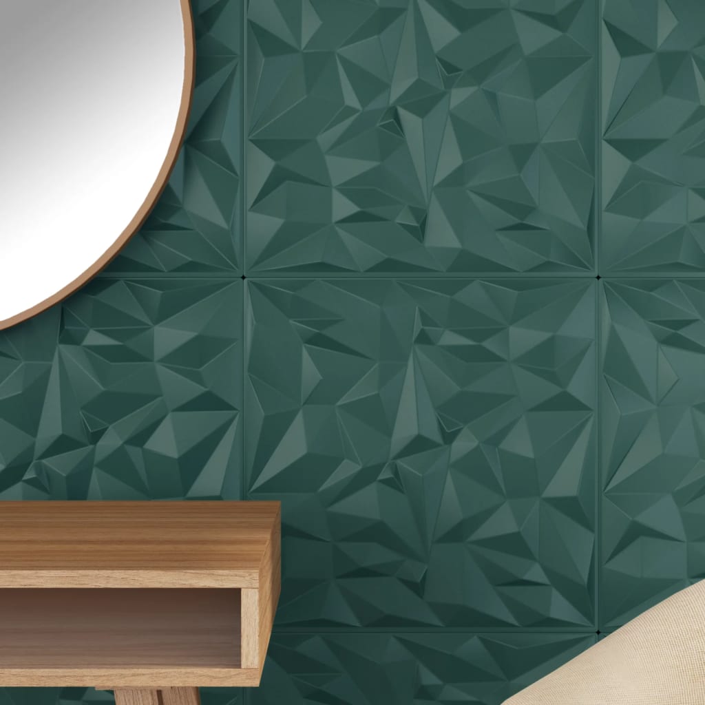 Vidaxl 24 paneles de pared Amethyst 6 m² 50x50 cm XPS verde