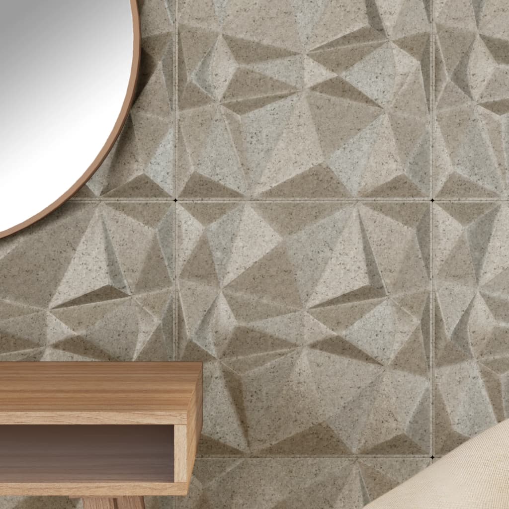 Vidaxl 12 st Wall panels Diamond 3 m² 50x50 cm XPS concrete