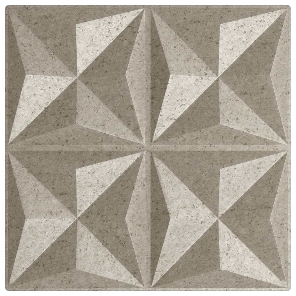 Vidaxl 12 pannelli murali Origami 3 m² 50x50 cm Concrete XPS